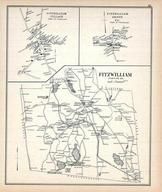 Fitzwilliam, Fitzwilliam Village, Fitzwilliam Depot, New Hampshire State Atlas 1892 Uncolored